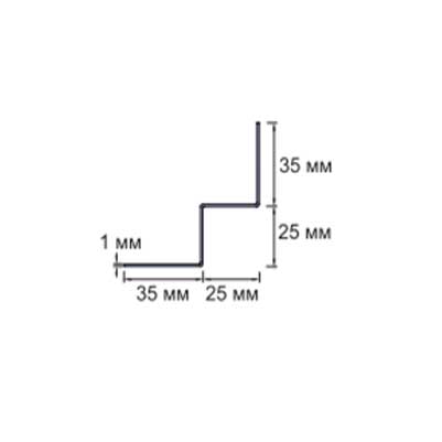 Internal facade corner (internal corner profile)