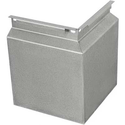 Corner facade metallic panels for ventilated facades