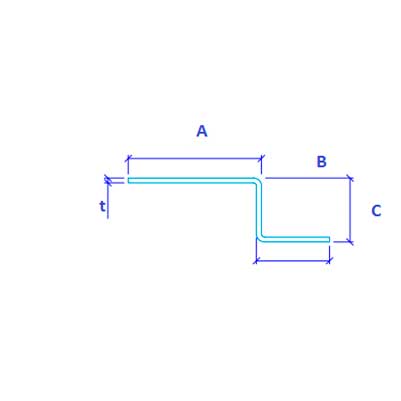 Z-profile for ventilated facades.